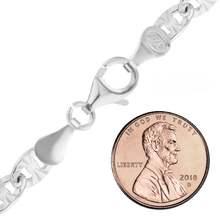 Load image into Gallery viewer, Mulberry St. Mariner Cable Chain Anklet in Sterling Silver
