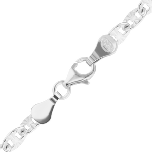 Mulberry St. Mariner Cable Chain Anklet in Sterling Silver