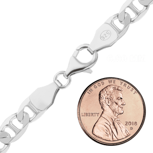 Madison Ave. Mariner Chain Anklet in Sterling Silver