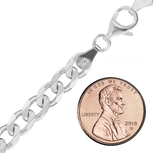 Bowery Curb Chain Anklet in Sterling Silver