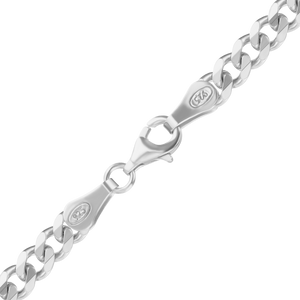 Bowery Curb Chain Anklet in Sterling Silver