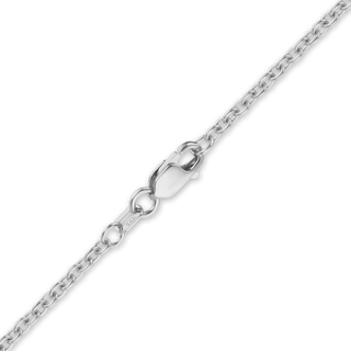 Canal St. Cable Anklet in 14K White Gold
