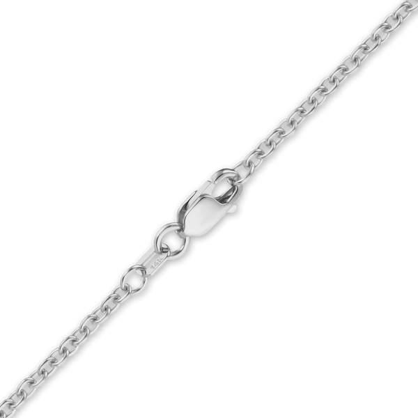 Canal St. Cable Anklet in 14K White Gold