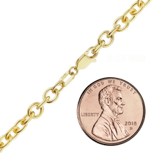 Load image into Gallery viewer, Canal St. Cable Chain Anklet in Yellow Gold
