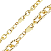 Load image into Gallery viewer, Canal St. Cable Chain Anklet in Yellow Gold
