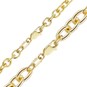 Canal St. Cable Chain Anklet in Yellow Gold
