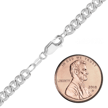 Load image into Gallery viewer, Chrystie St. Curb Chain Anklet in Sterling Silver
