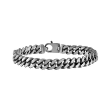 Load image into Gallery viewer, Bowery Cuban Curb Bracelet in Sterling Silver Black Ruthenium Finish
