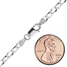 Load image into Gallery viewer, Oval Soho Rolo Chain Anklet in Sterling Silver
