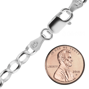 Oval Soho Rolo Chain Bracelet in Sterling Silver