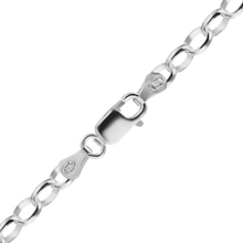 Load image into Gallery viewer, Oval Soho Rolo Chain Anklet in Sterling Silver
