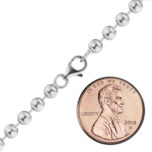 Broadway Bead Anklet in Sterling Silver