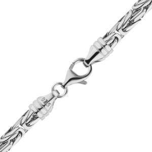 Battery Park Byzantine Chain Anklet in Sterling Silver