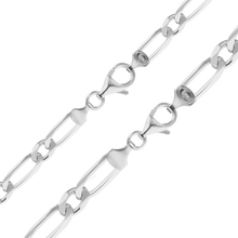 Load image into Gallery viewer, Fulton Market Figaro Chain Anklet in Sterling Silver
