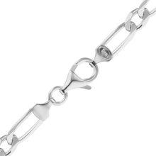 Load image into Gallery viewer, Fulton Market Figaro Chain Anklet in Sterling Silver
