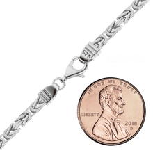Load image into Gallery viewer, Times Square Byzantine Chain Anklet in Sterling Silver
