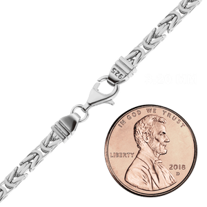 Times Square Byzantine Chain Anklet in Sterling Silver