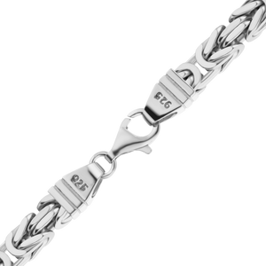 Times Square Byzantine Chain Anklet in Sterling Silver