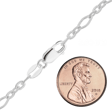 Load image into Gallery viewer, Freedom Pl. Textured Cable Chain Anklet in Sterling Silver
