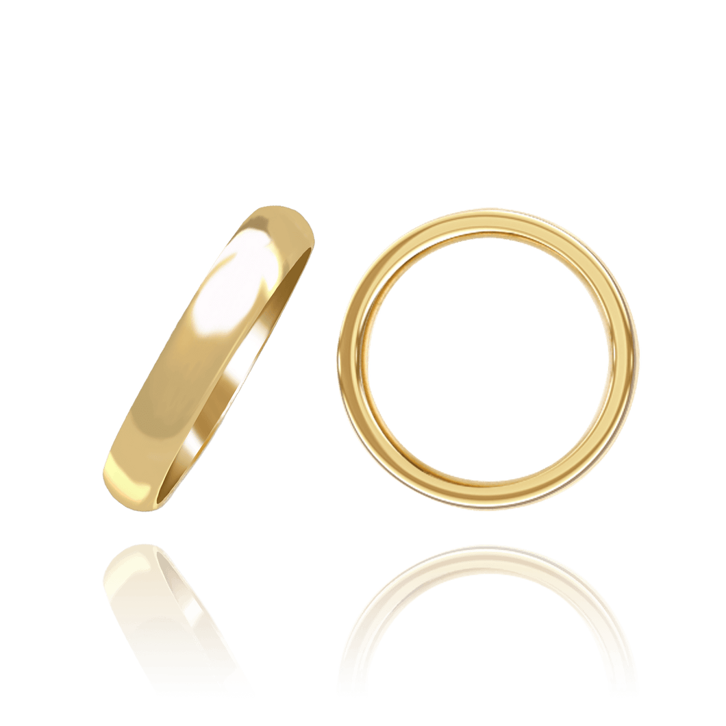 ITI NYC 14K Yellow Gold Domed Wedding Bands (4.0 mm - 6.0 mm)