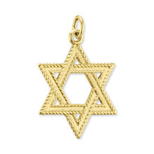 Load image into Gallery viewer, ITI NYC Star of David Pendant with Detailed Edge in 14K Gold
