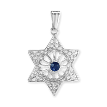 Load image into Gallery viewer, ITI NYC Star of David Filigree Pendant with Cubic Zirconia in Sterling Silver
