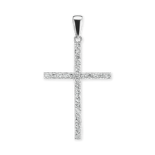 Load image into Gallery viewer, ITI NYC Classic Roman Cross Pendant with Cubic Zirconia in Sterling Silver
