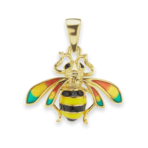 Bee Charm with CZ's (24 x 22mm)