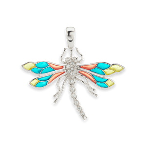 Dragonfly Charm with CZ's (41 x 45mm)