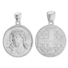 Load image into Gallery viewer, ITI NYC Double-Sided Jesus Christ Pendant Medallion in Sterling Silver
