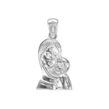 Load image into Gallery viewer, ITI NYC Madonna and Child Pendant Medallion in Sterling Silver
