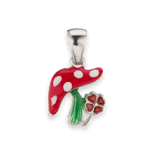 Load image into Gallery viewer, Mushroom with Flower Charm (18 x 11mm)
