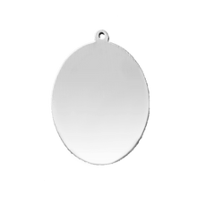 Load image into Gallery viewer, Sterling Silver Oval Disc With Loop (.030&quot; thickness)

