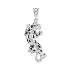 Panther Charm with CZ's (80 x 28mm)
