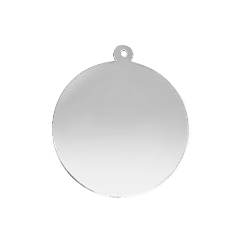 Sterling Silver Round Disc With Loop (.030