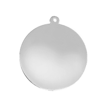 Load image into Gallery viewer, Sterling Silver Round Disc With Loop (.030&quot; thickness)
